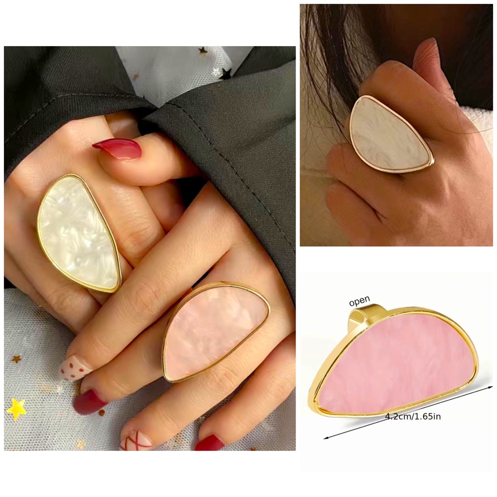Irregular Geometric Ring ( White)